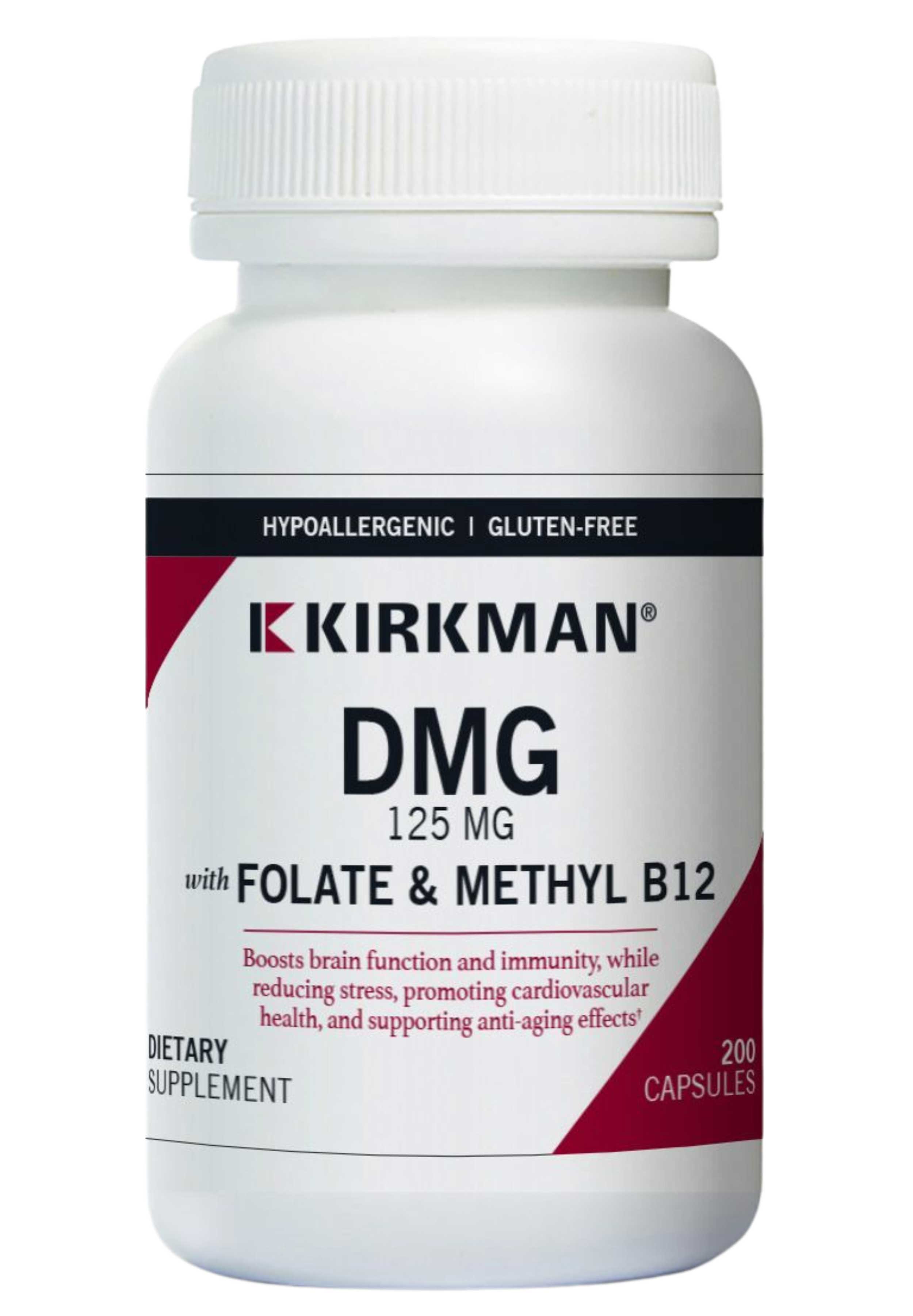 Kirkman DMG 125mg with Folate & Methy B12 (Formerly DMG (Dimethylglycine) with Folinic Acid & Methyl B-12)
