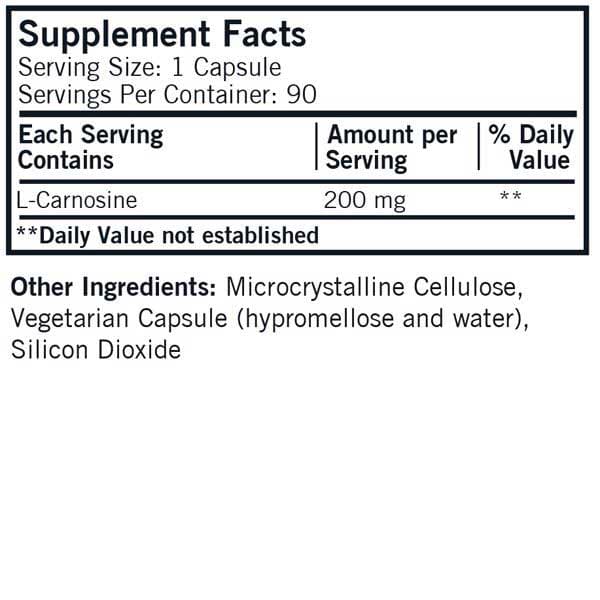 Kirkman L-Carnosine 200 mg Ingredients
