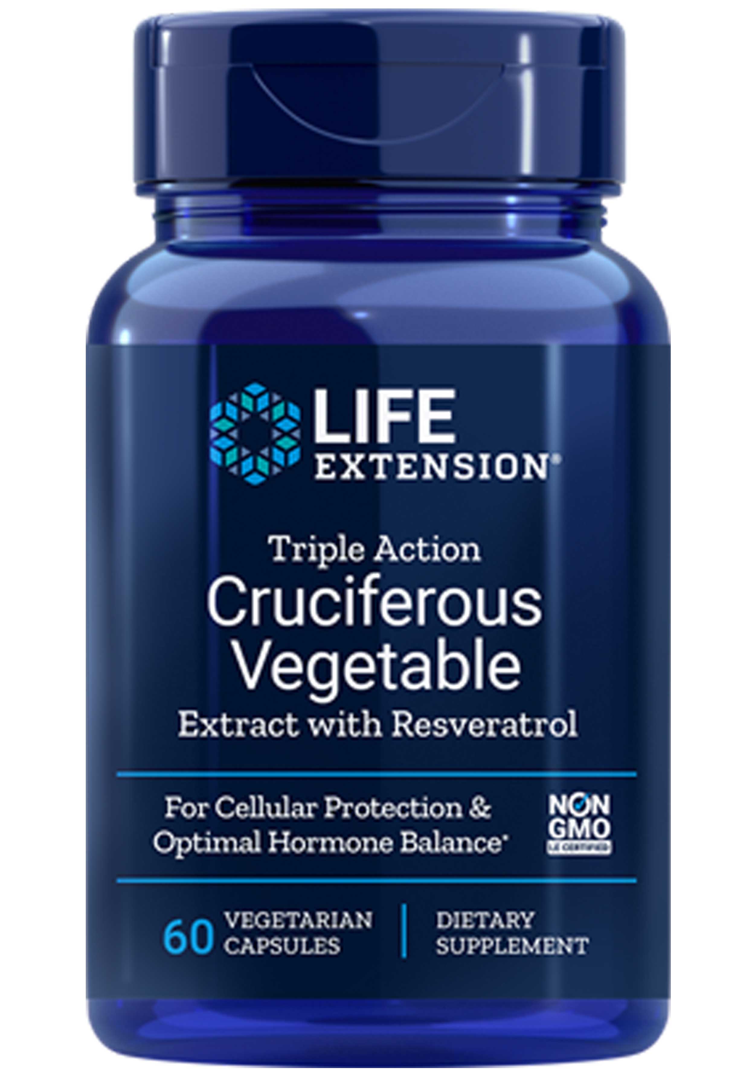 Life Extension Triple Action Cruciferous Vegetable Extract with Resveratrol