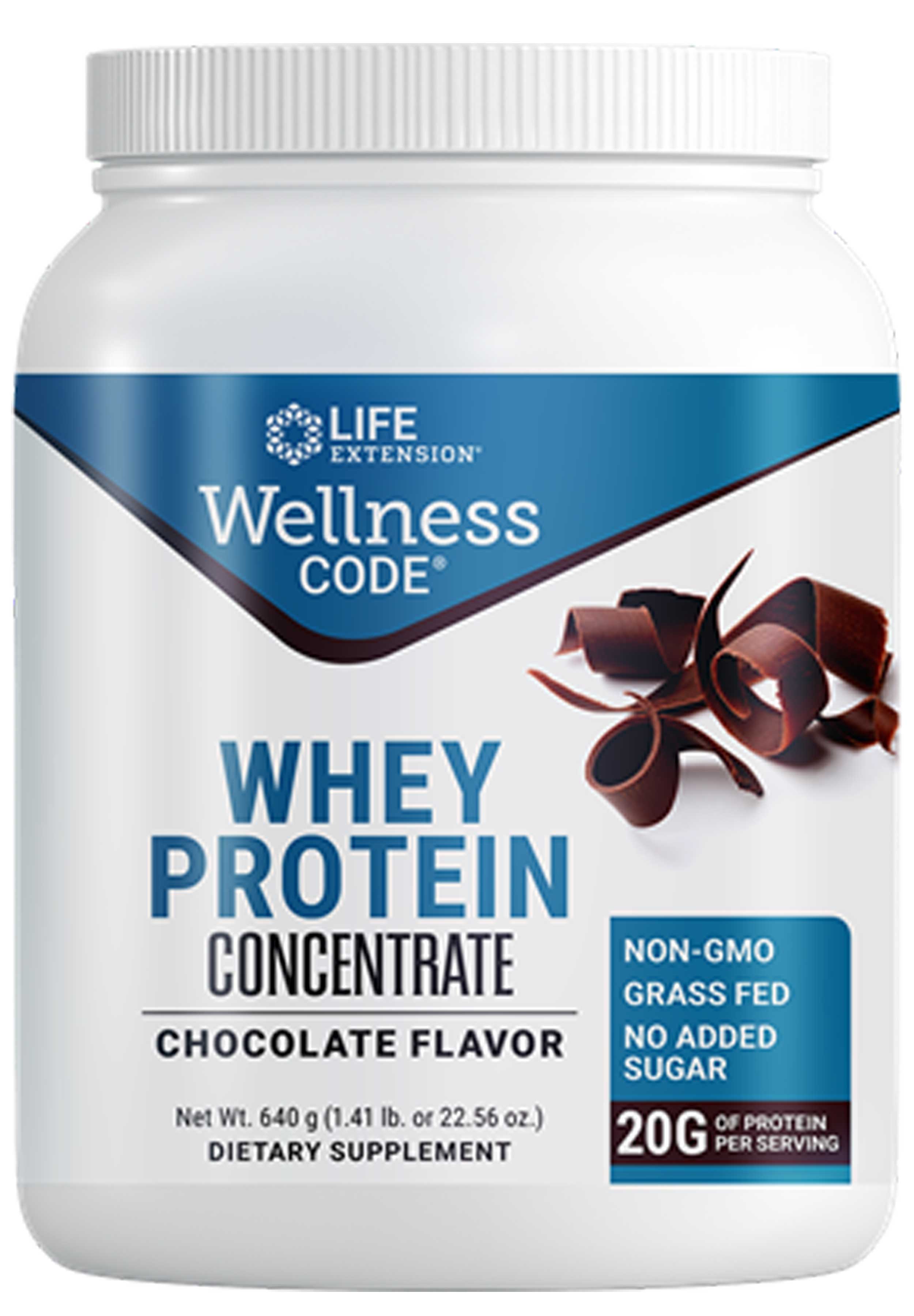 Life Extension Wellness Code Whey Protein Concentrate Chocolate