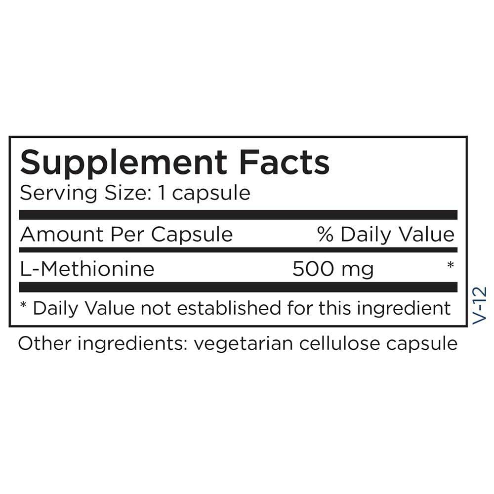 Metabolic Maintenance L-Methionine 500 mg Ingredients