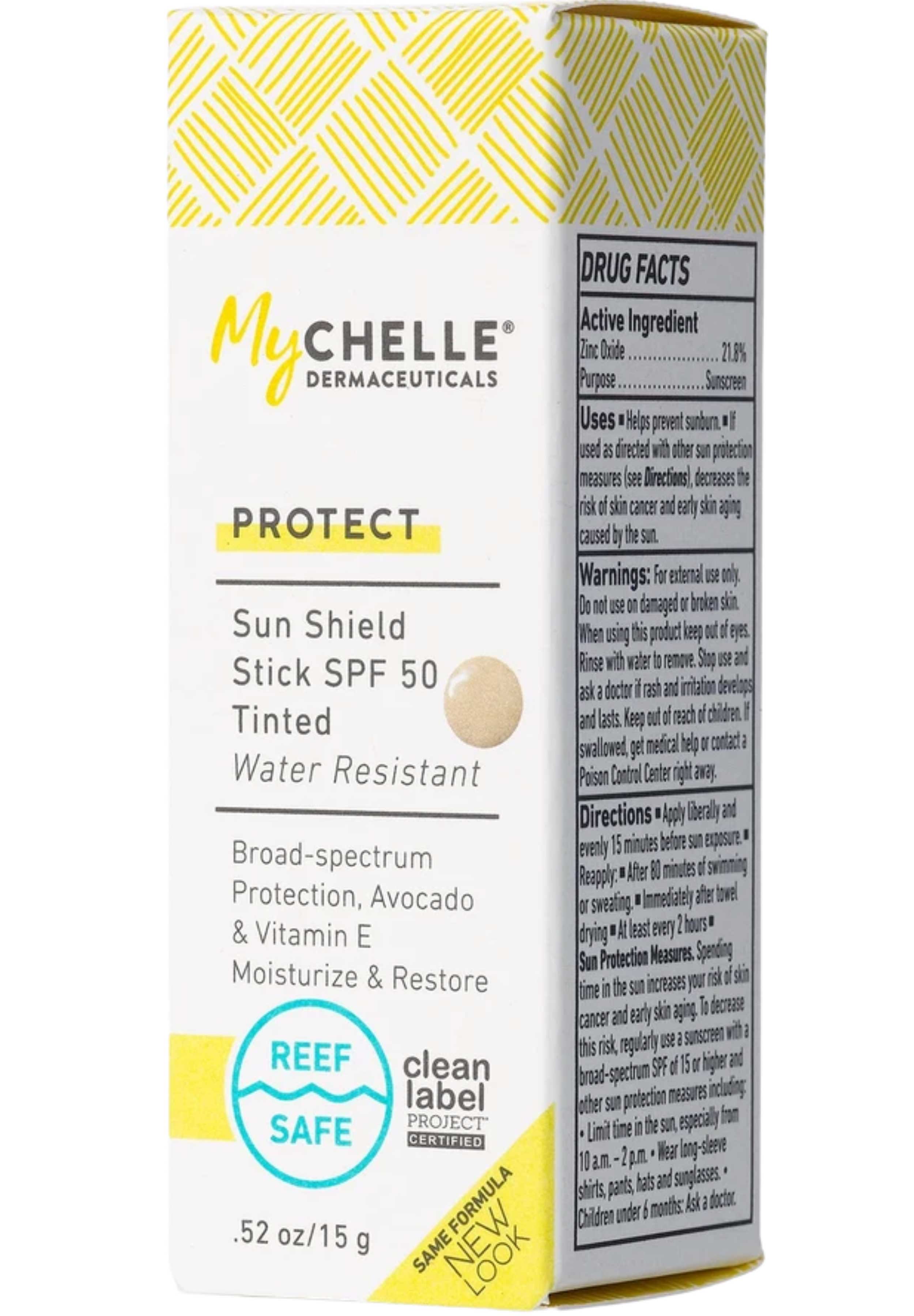 MyChelle Dermaceuticals Sun Shield Stick SPF 50 - Tinted Ingredients