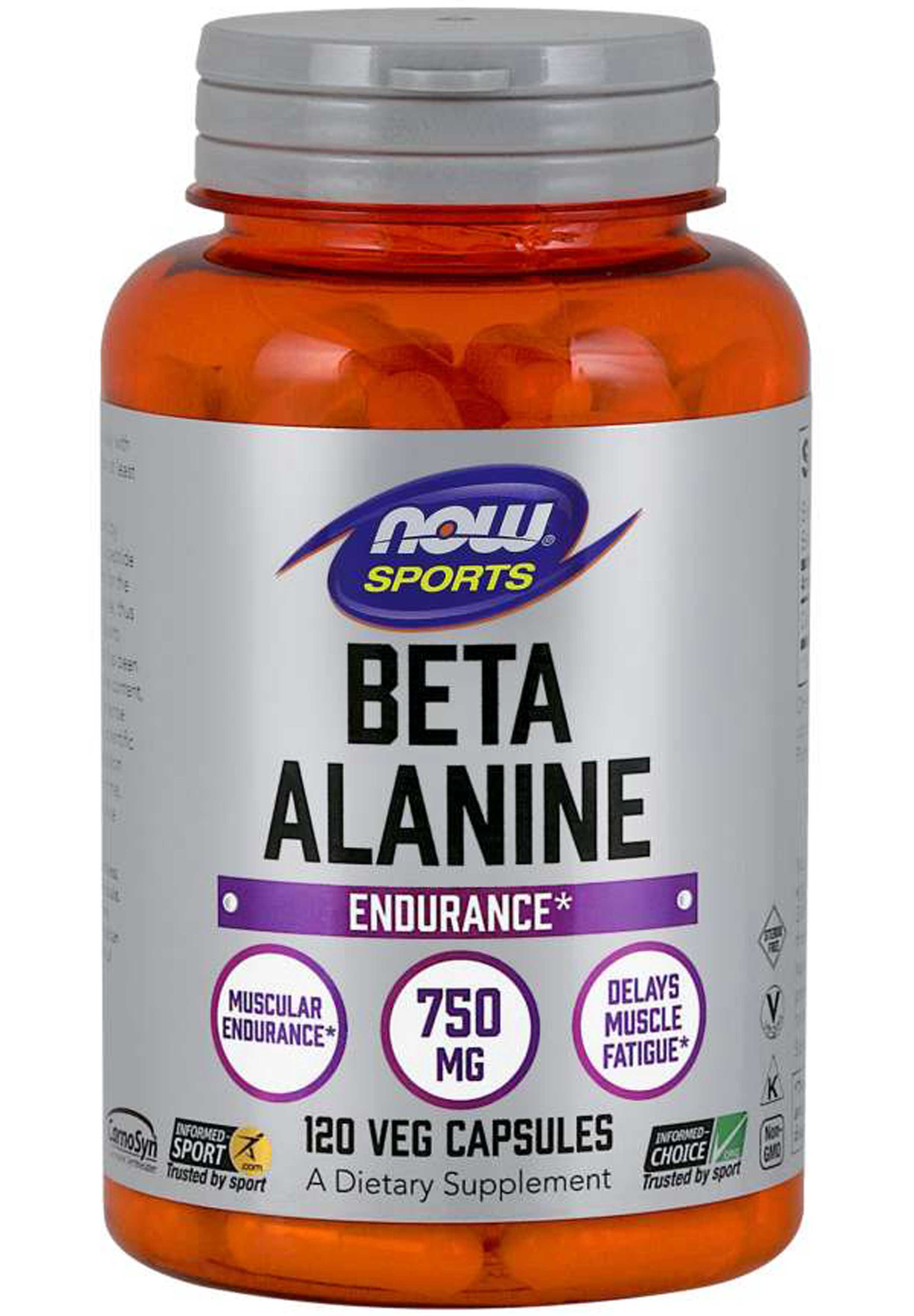 NOW Sports Beta-Alanine 750 mg Veg Capsules