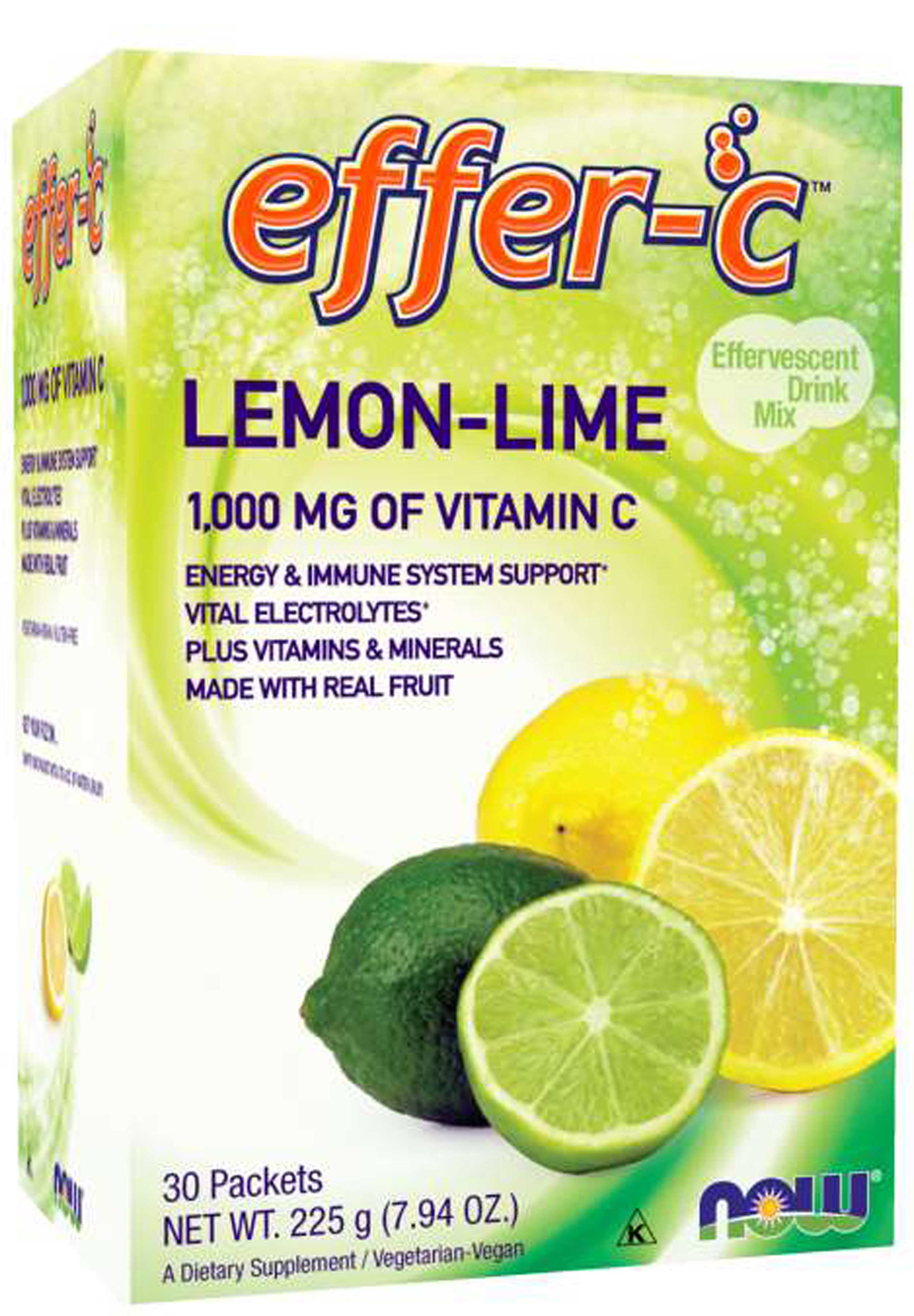 NOW Effer-C Lemon Lime