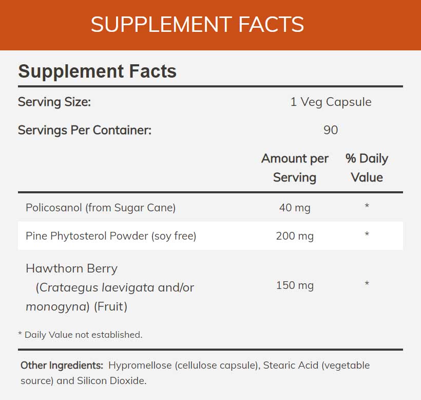 NOW Extra Strength Policosanol Ingredients