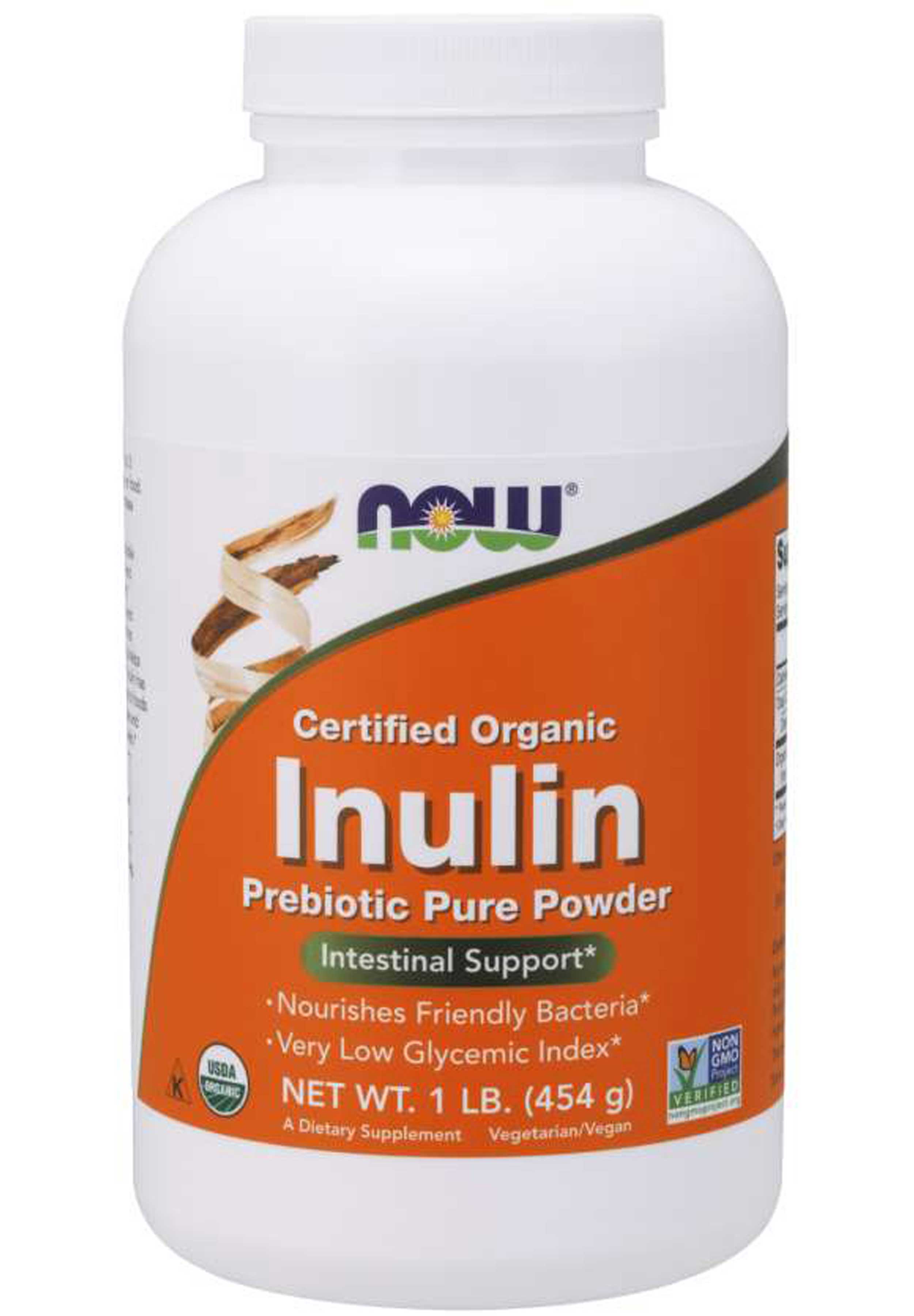 NOW Inulin Prebiotic Pure Powder, Organic