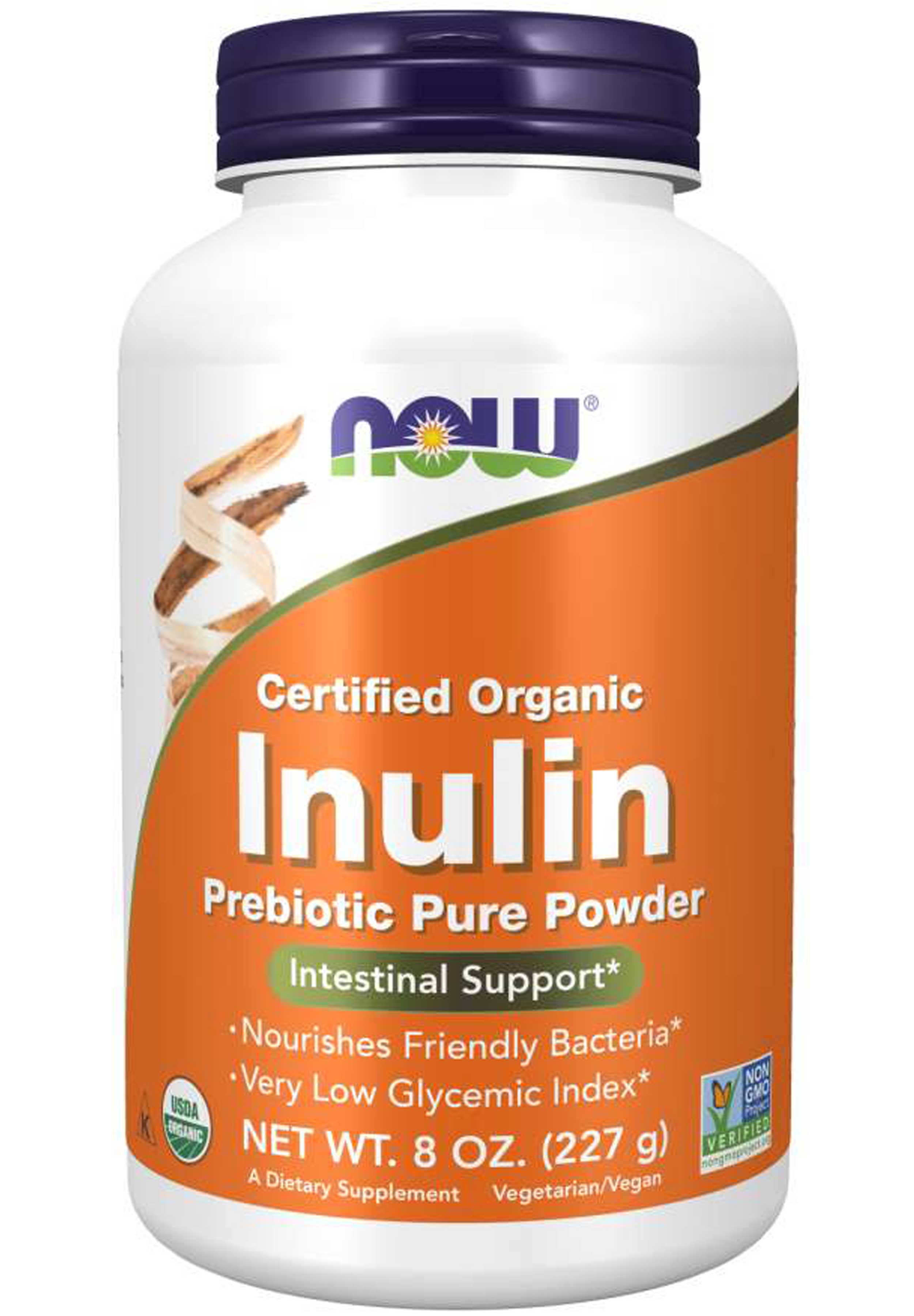 NOW Inulin Prebiotic Pure Powder, Organic