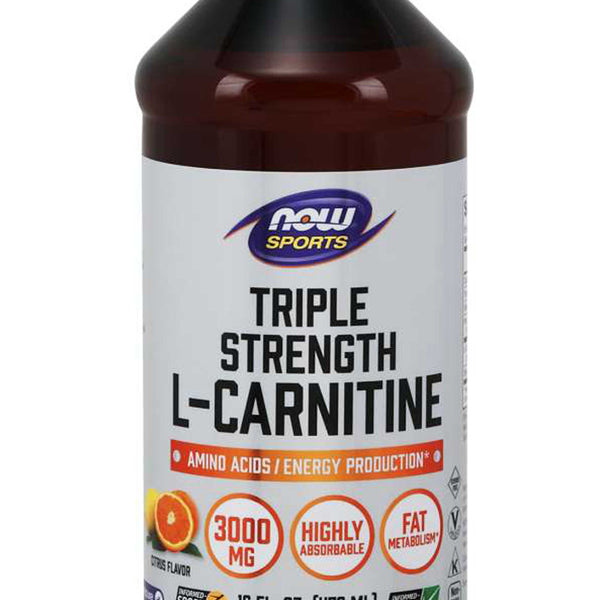 NOW Sports Triple Strength L-Carnitine 3000 mg, Liquid