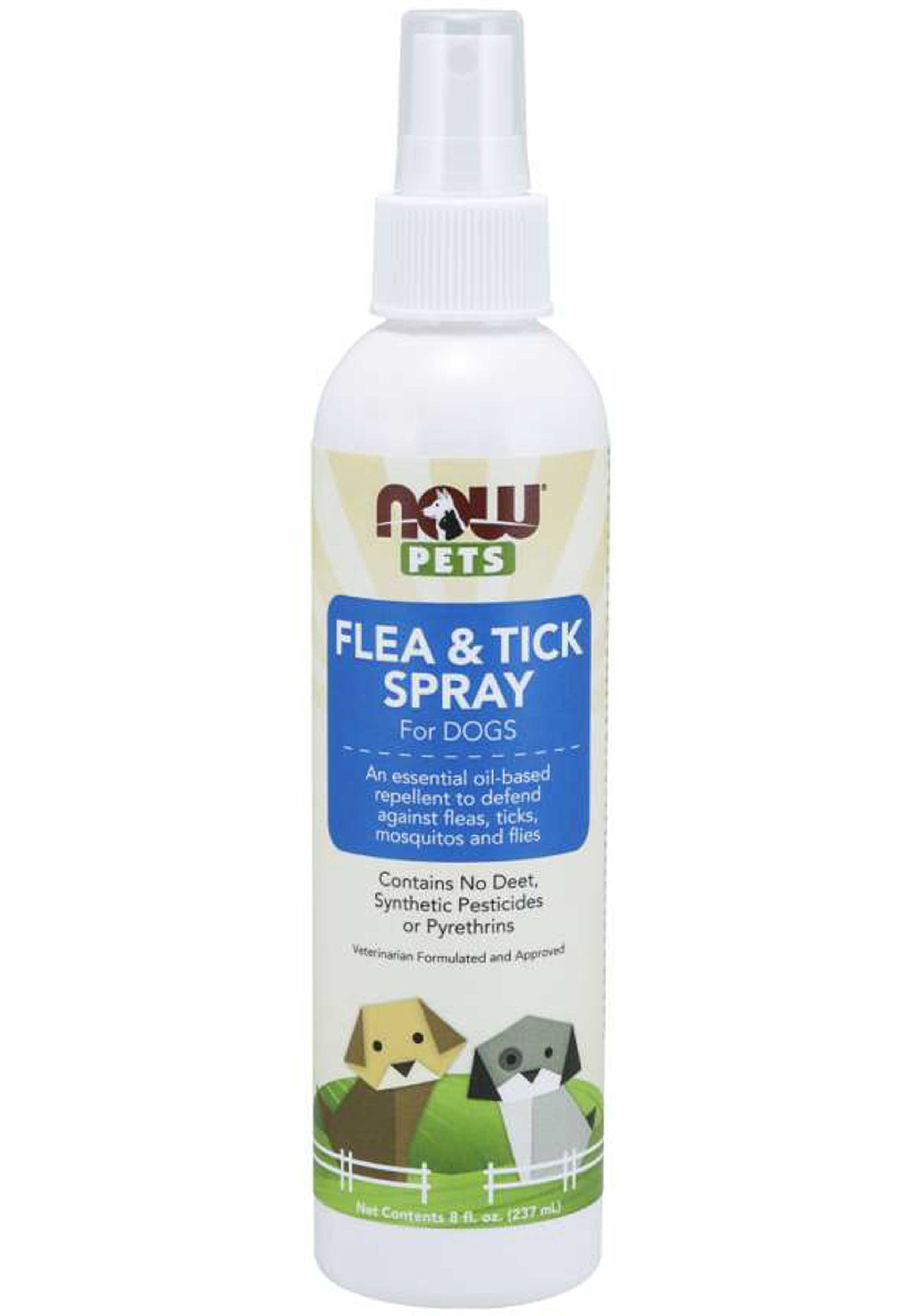 NOW Pets Flea & Tick Spray for Dogs