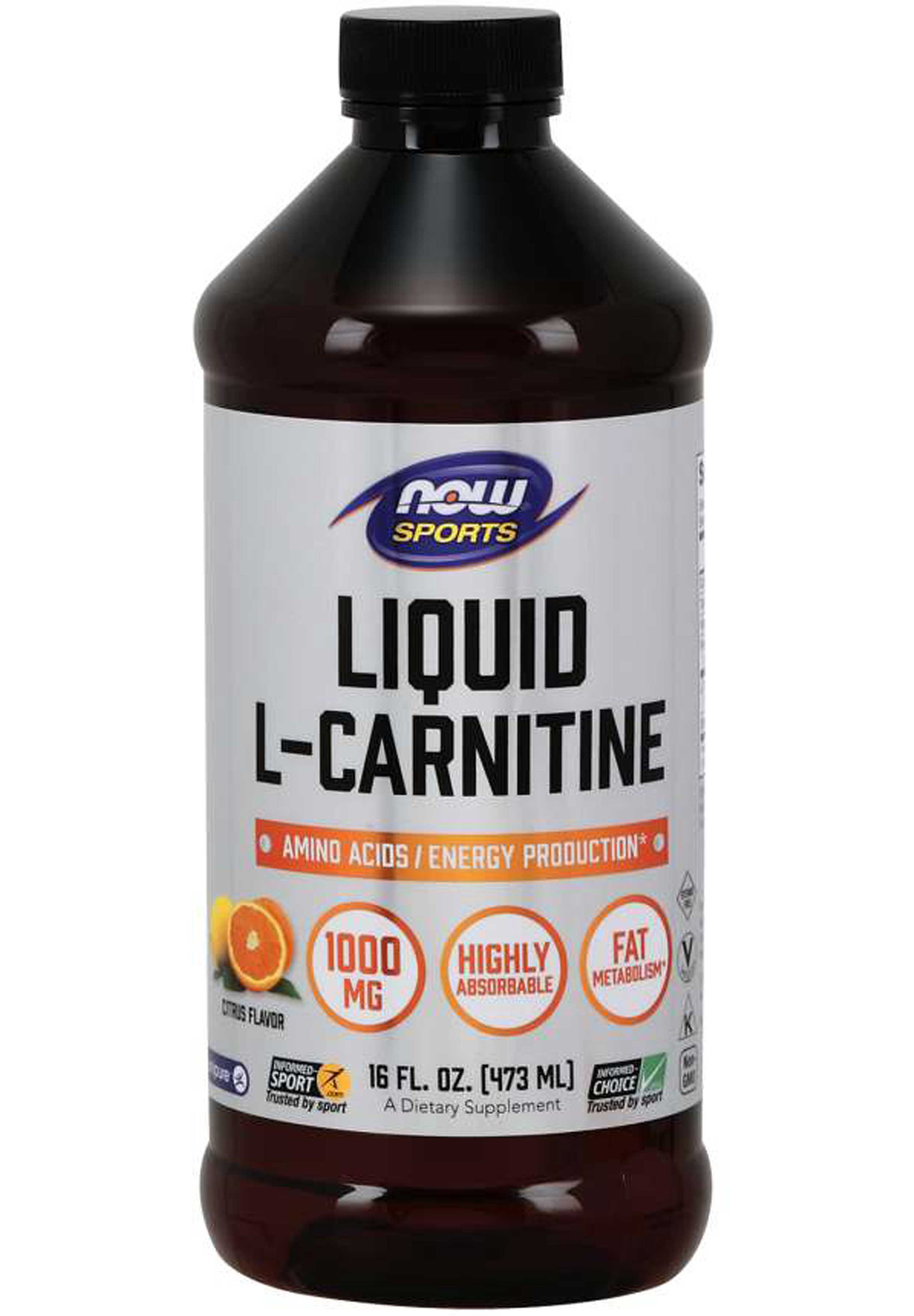 NOW Sports Liquid L-Carnitine 1000 mg