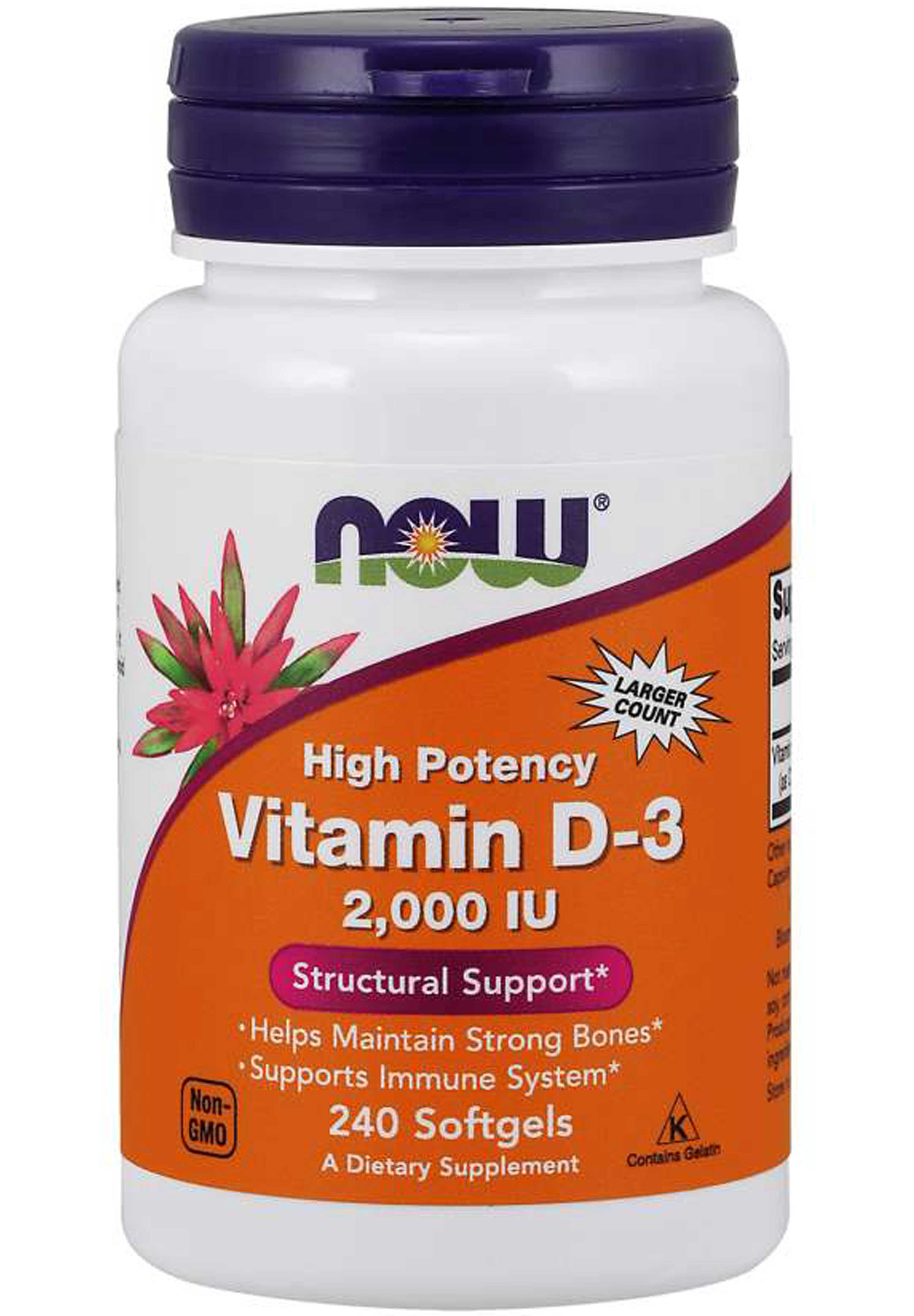 NOW Vitamin D-3 2000 IU High Potency