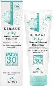 DermaE Natural Bodycare Natural Min Baby Sunscreen SPF 30