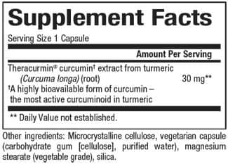 Natural Factors Double Strength Theracurmin Ingredients