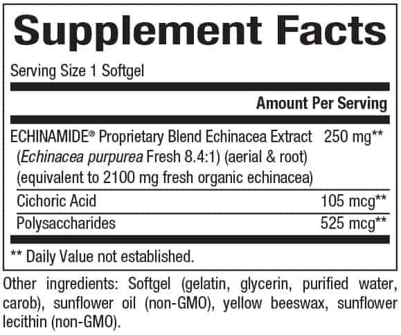 Natural Factors Echinamide Ingredients