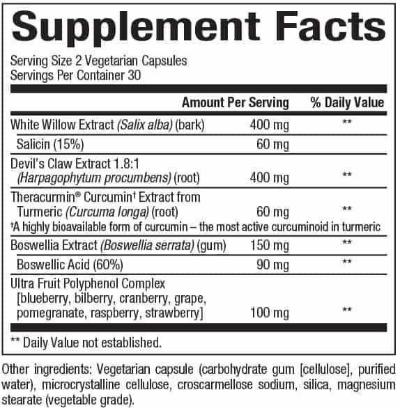 Natural Factors Joint Curcumizer Ingredients
