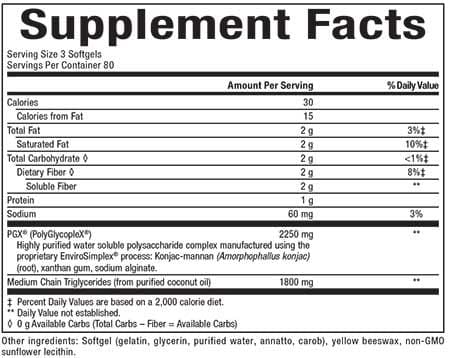 Natural Factors PGX Daily Ultra Matrix 750 mg Ingredients