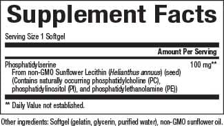 Natural Factors PS (phosphatidylserine) 100 mg Ingredients
