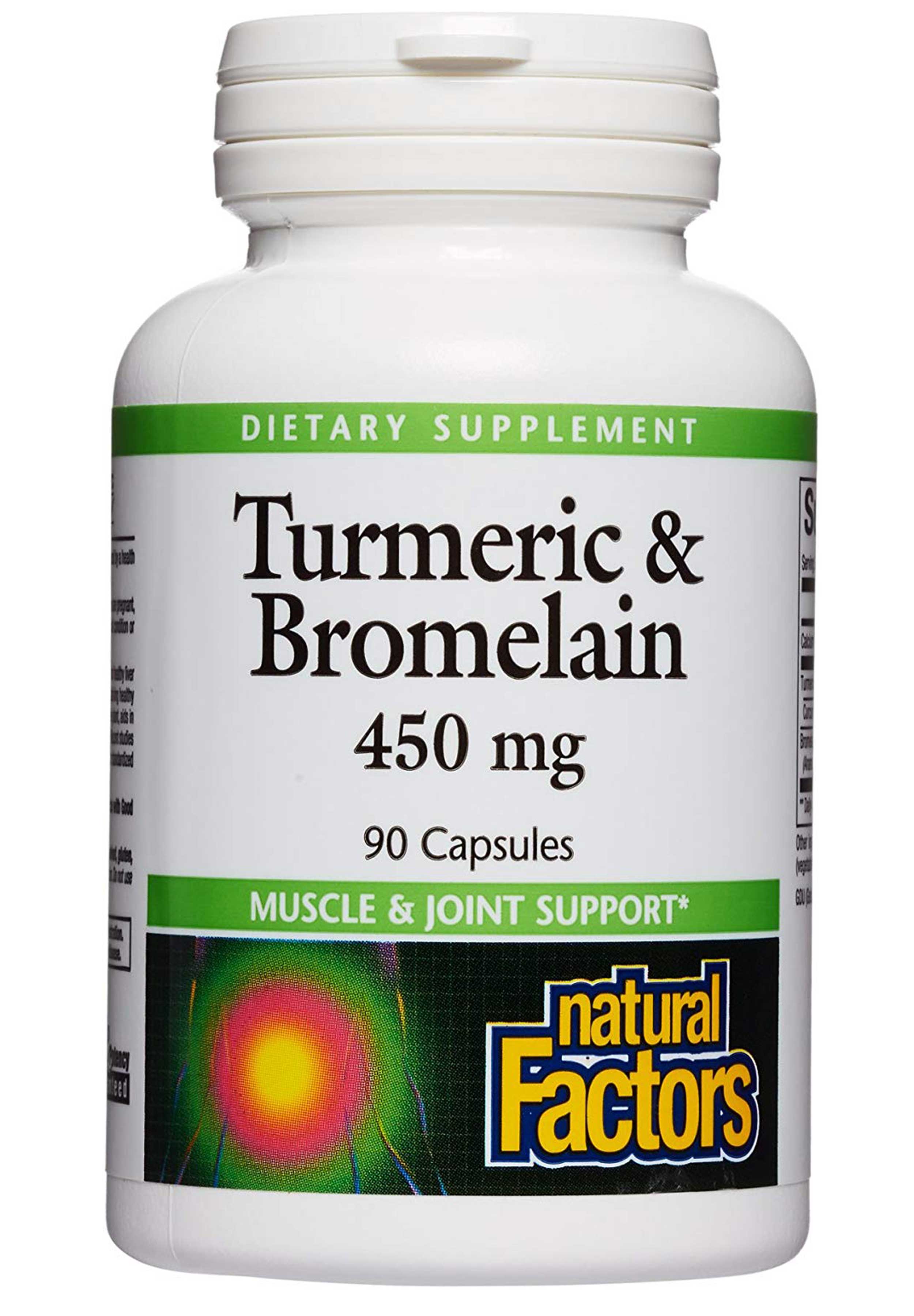 Natural Factors Turmeric & Bromelain 450 mg