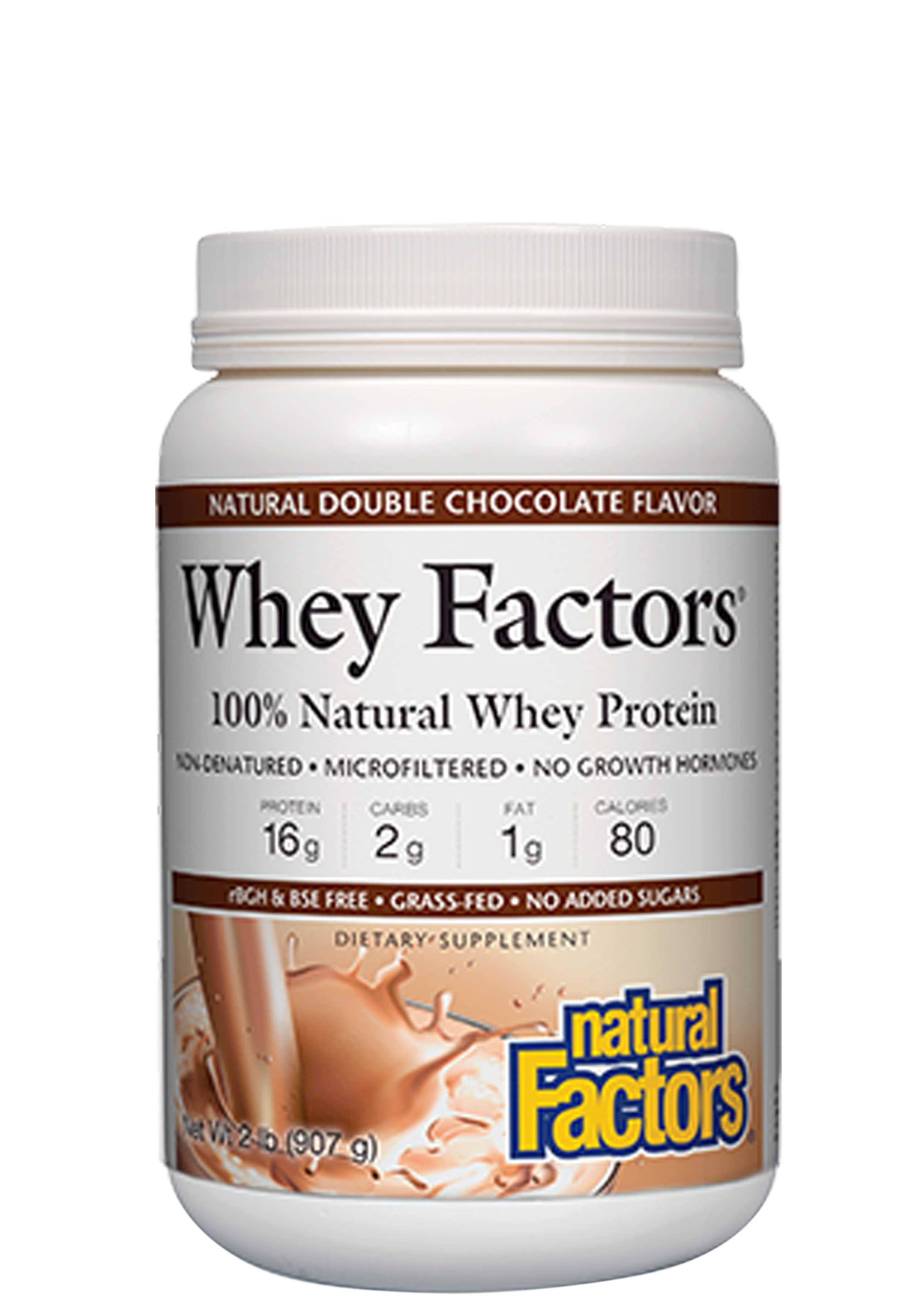 Natural Factors Whey Factors Powder Mix Chocolate Flavor 907g