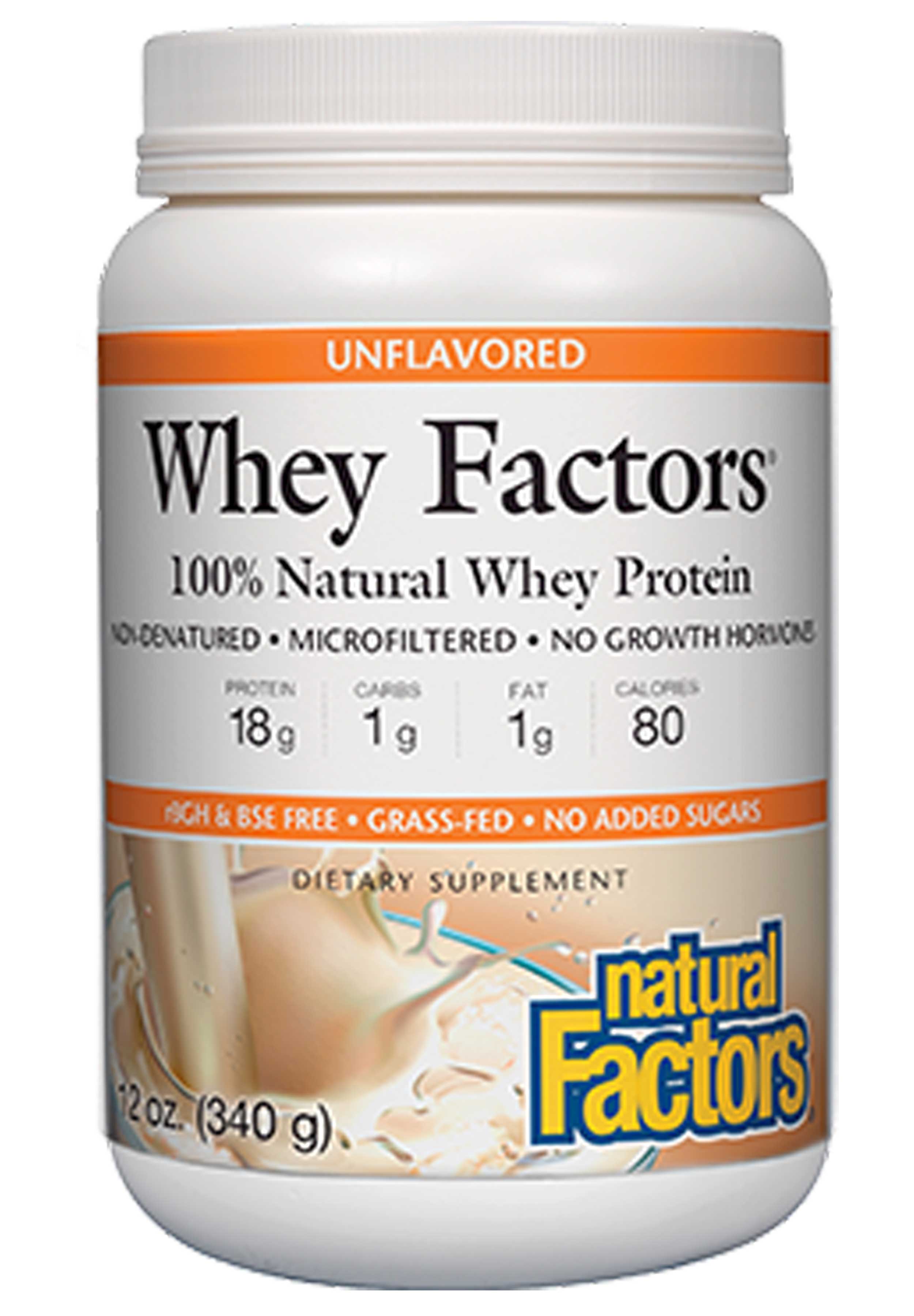 Natural Factors Whey Factors Unflavored Powder 