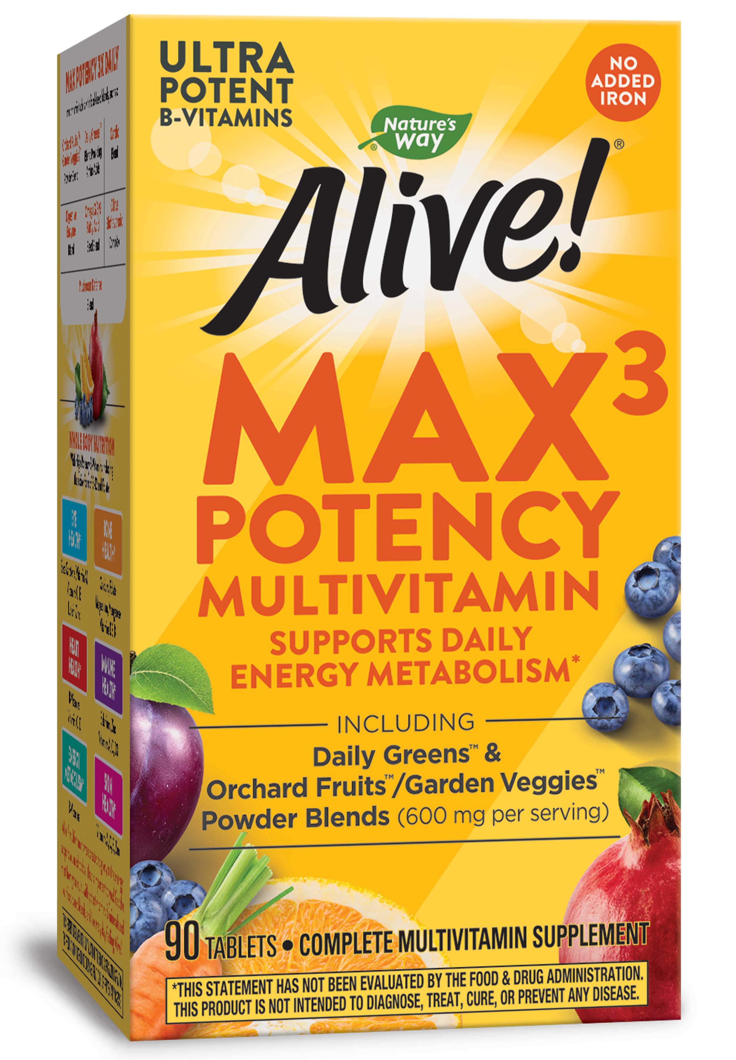 Nature's Way Alive! Max3 Daily Multi-Vitamin (No Added Iron)