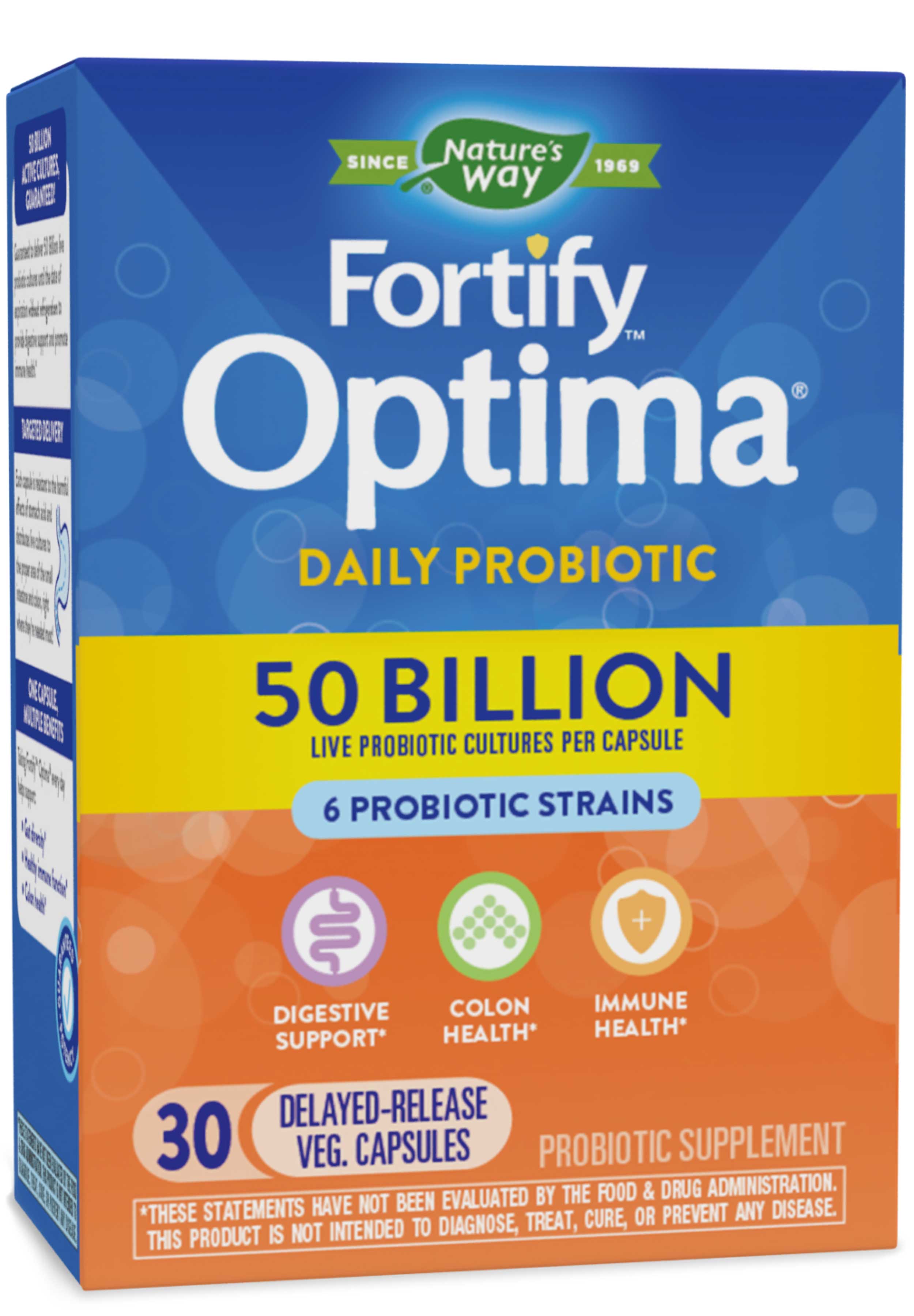 Nature's Way Fortify Optima 50 Billion Probiotic (Formerly Digestive Balance) Ingredients