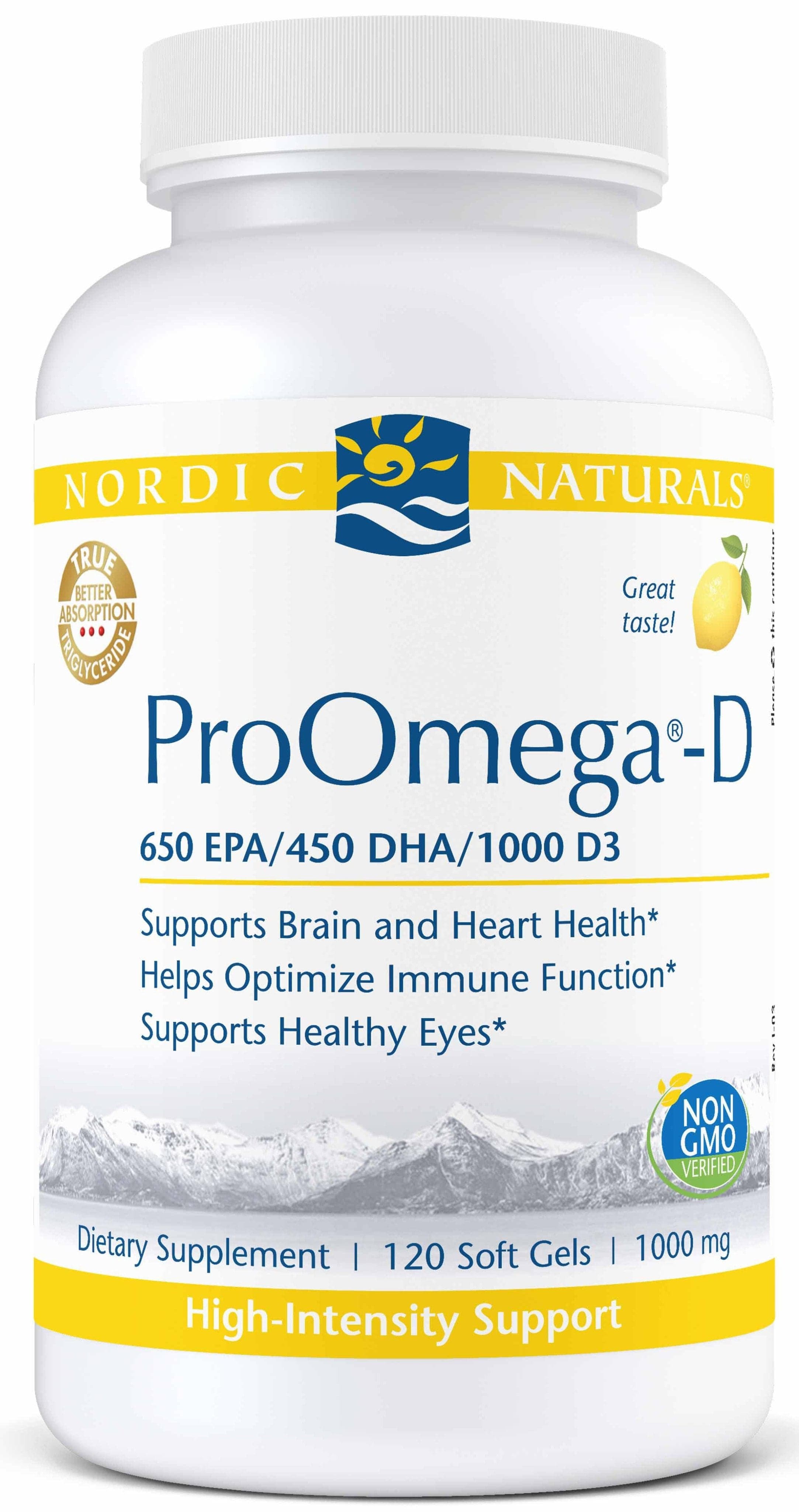 Nordic Naturals ProOmega-D Lemon 1000 mg