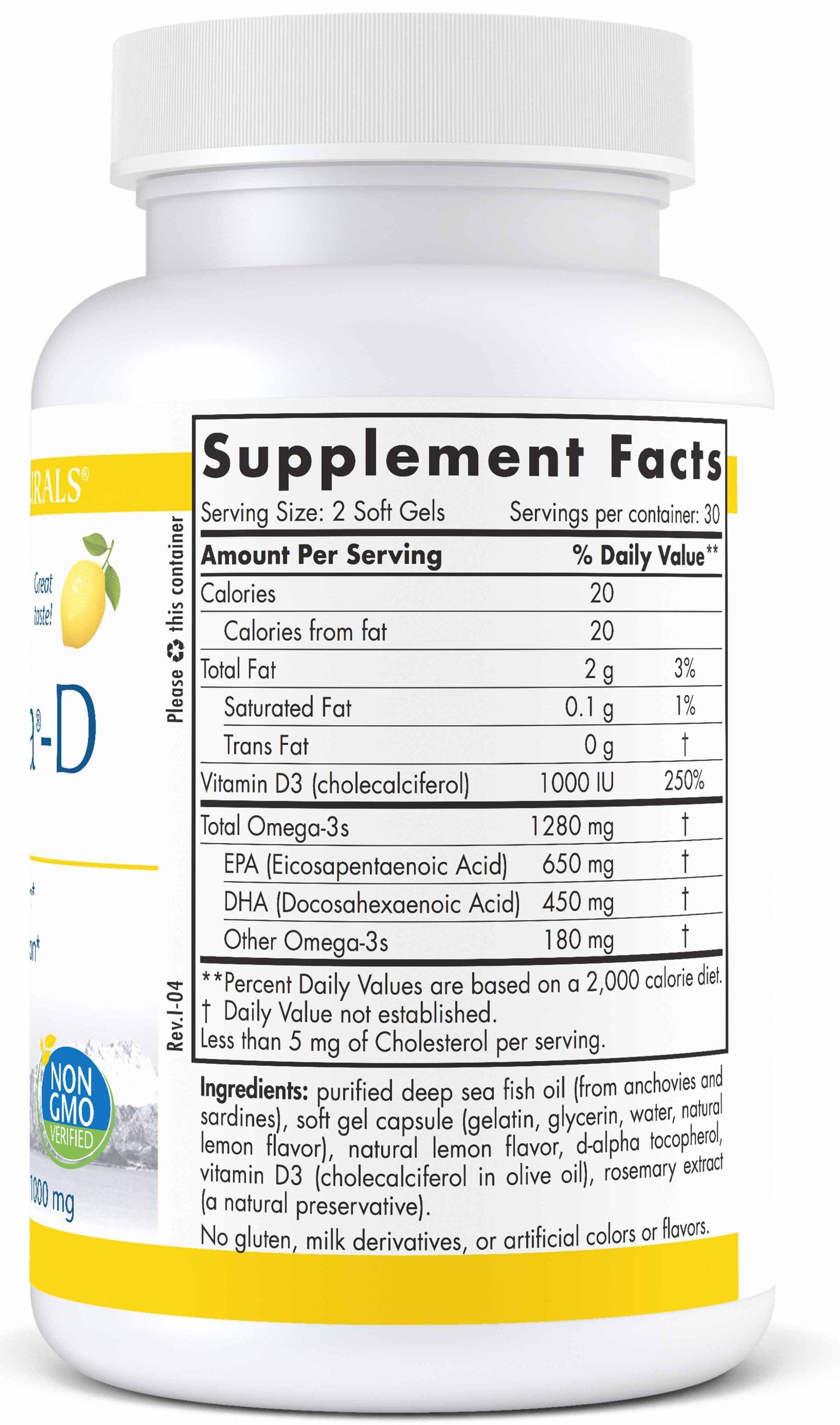 Nordic Naturals ProOmega D Lemon 1000 mg