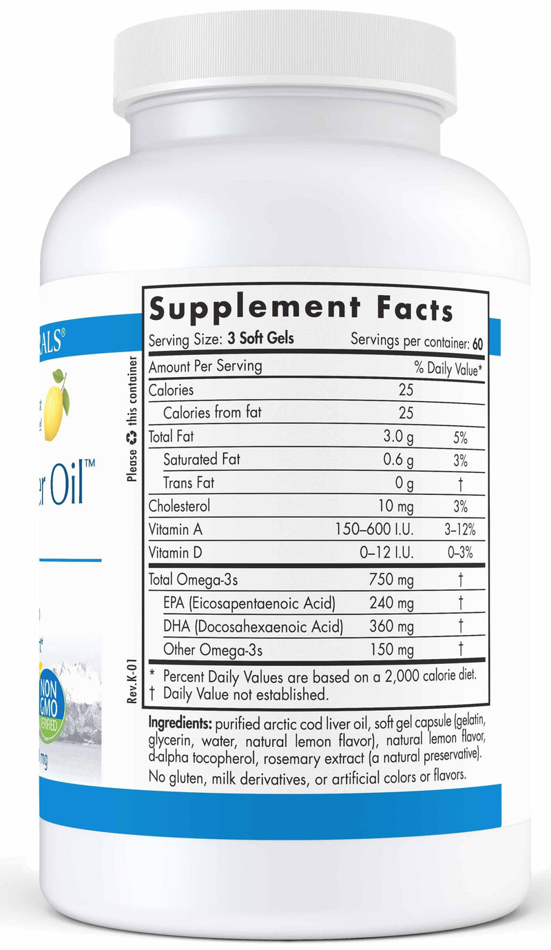 Nordic Naturals Arctic Cod Liver Oil Softgels