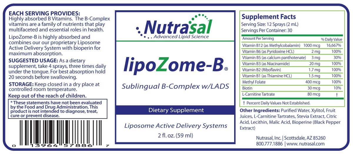 Nutrasal LipoZome-B Complex w/LADS