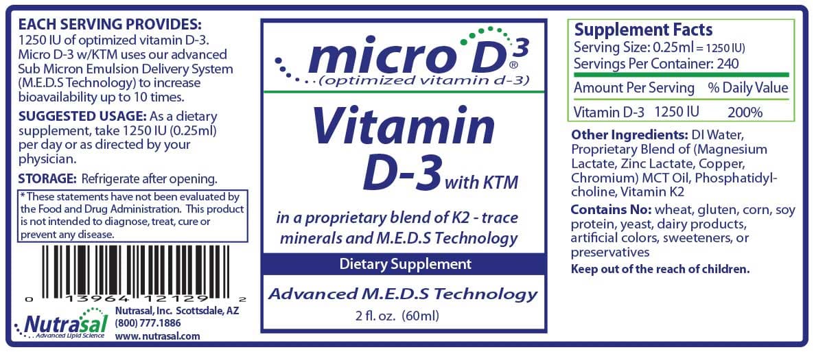 Nutrasal Vitamin D3 With KTM