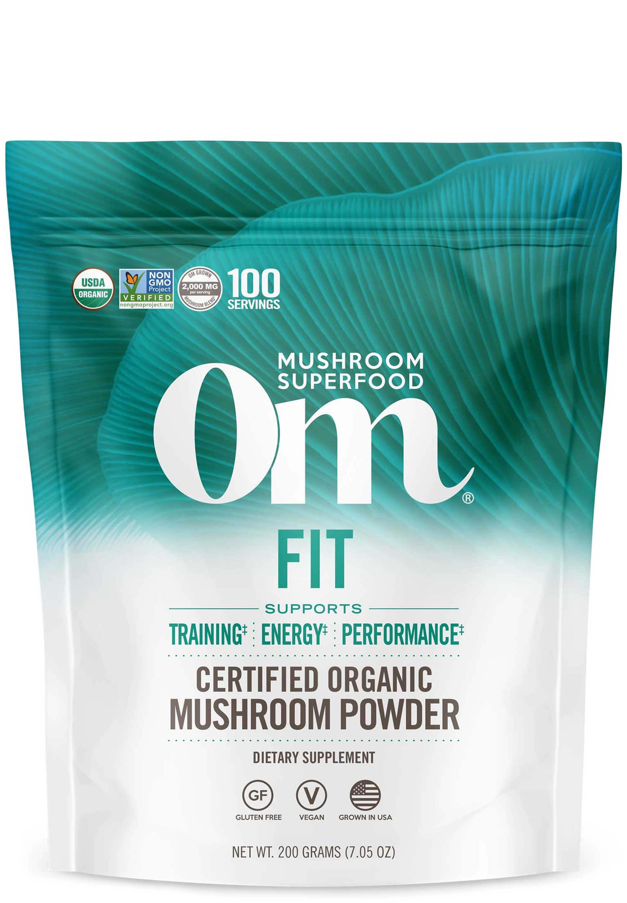 Om Mushrooms Fit Blend Organic Mushroom Powder