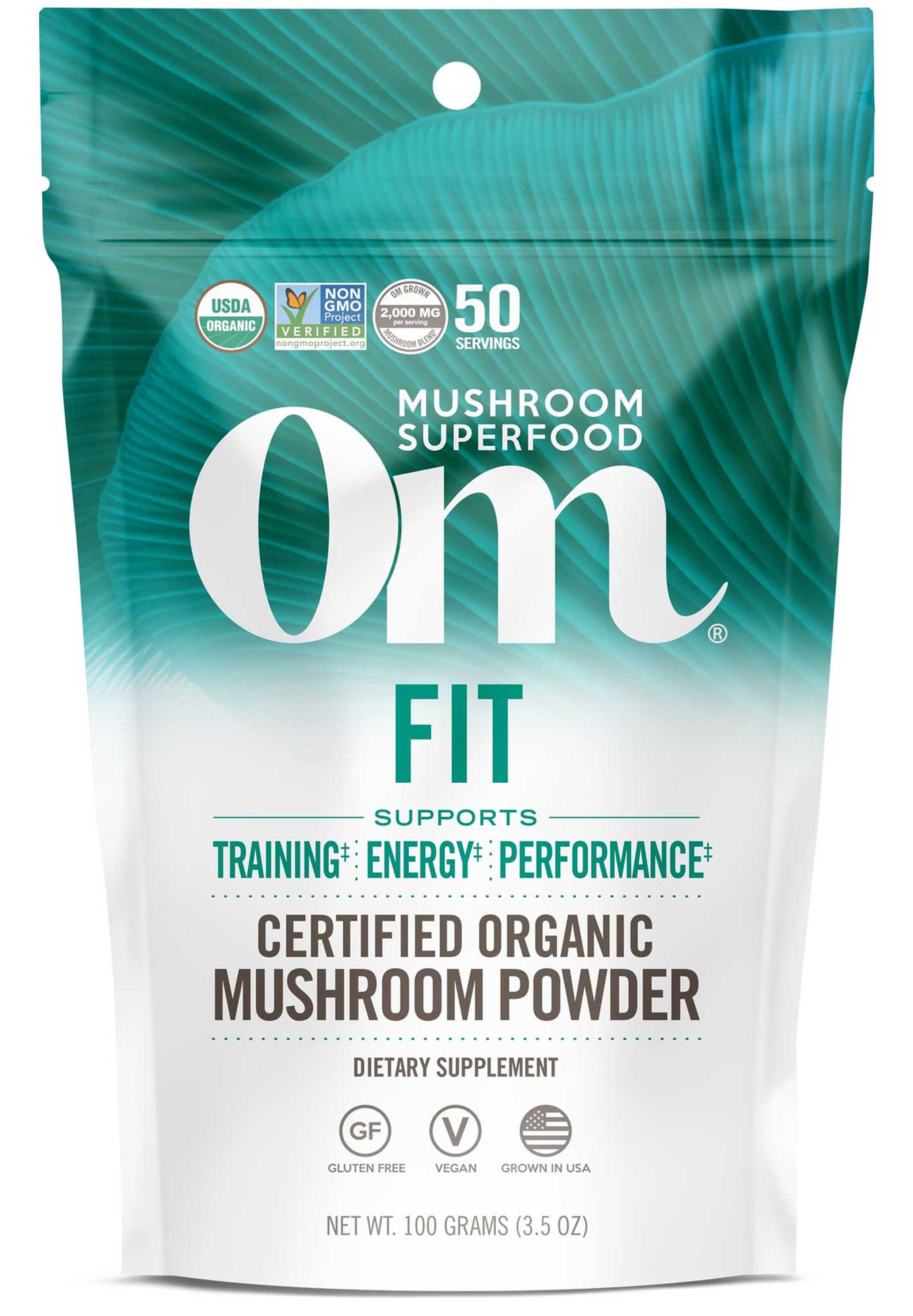 Om Mushrooms Fit Blend Organic Mushroom Powder