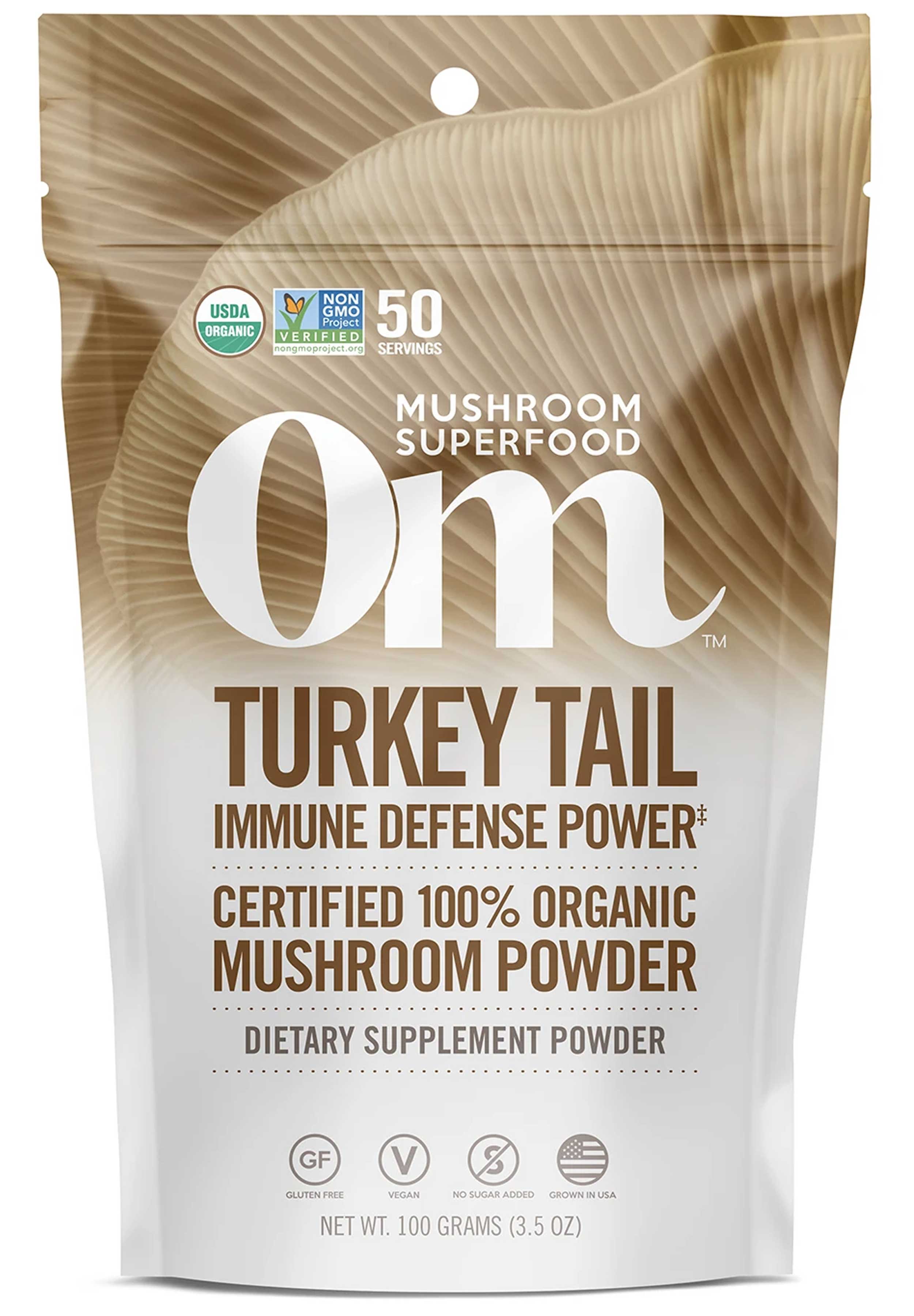Om Mushrooms Turkey Tail (Trametes Versicolor) 100g