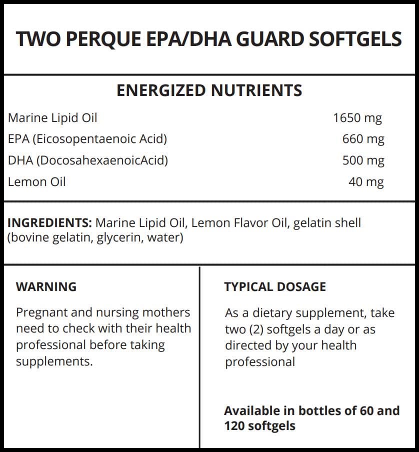 Perque EPA/DHA Guard Ingredients