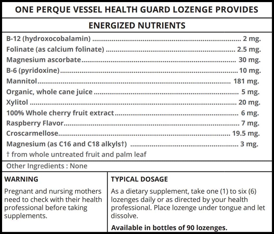 Perque Vessel Health Guard Ingredients