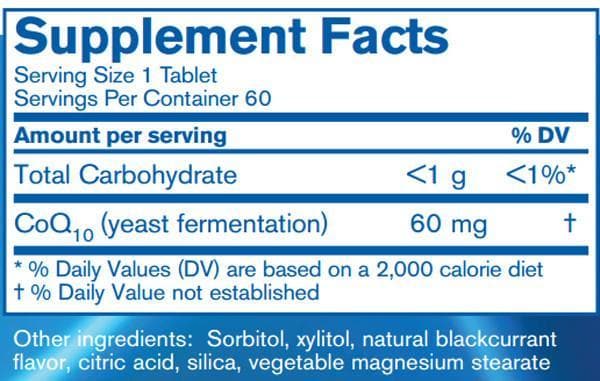 Pharmax Chewable CoQ10 Ingredients