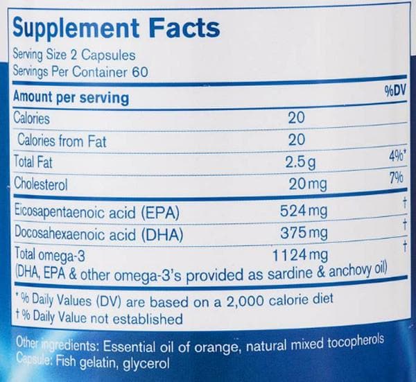 Pharmax Finest Pure Fish Oil Capsules Ingredients