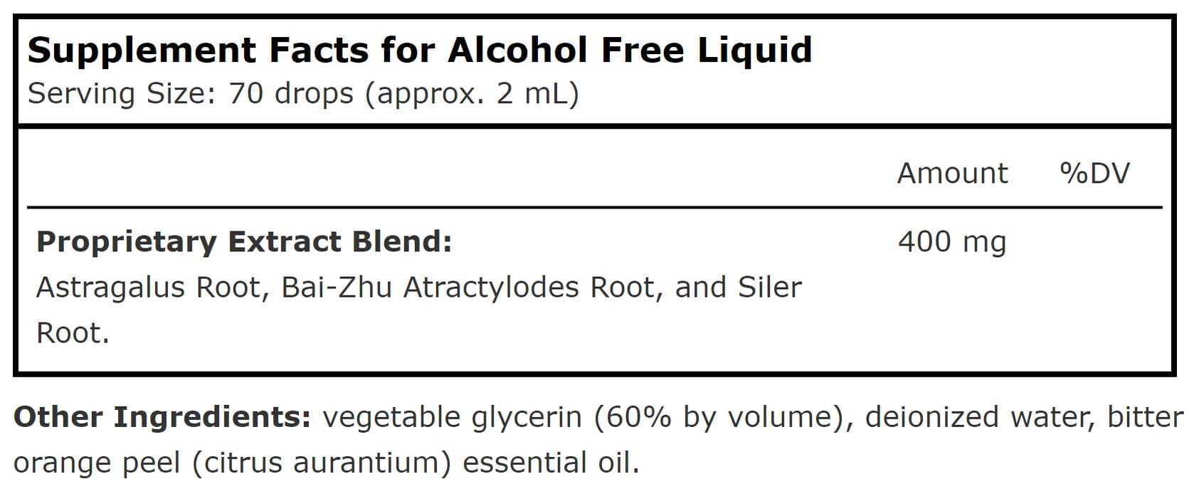Planetary Herbals Astragalus Jade Screen Alcohol Free Liquid Ingredients