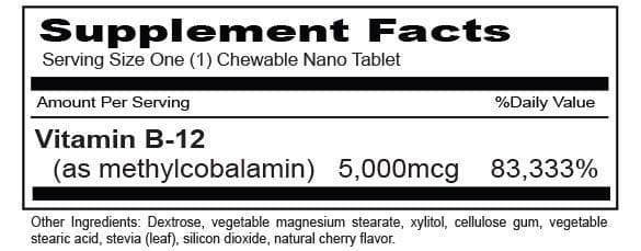 Priority One B12 Rapid Shot Ingredients