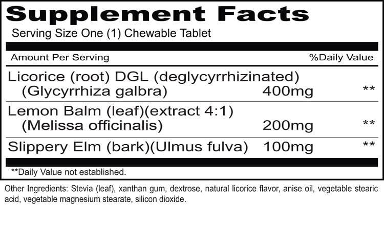 Priority One Licorice Plus Ingredients