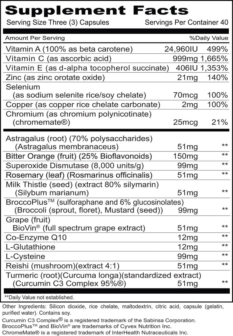 Priority One Oxi-Plus Ingredients