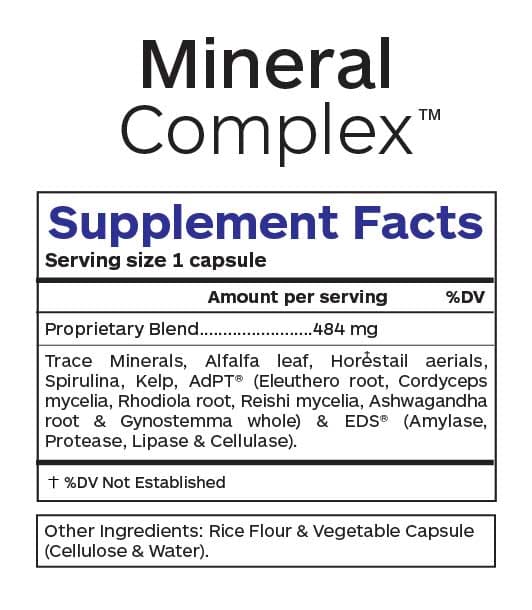 Professional Botanicals Mineral Complex Ingredients