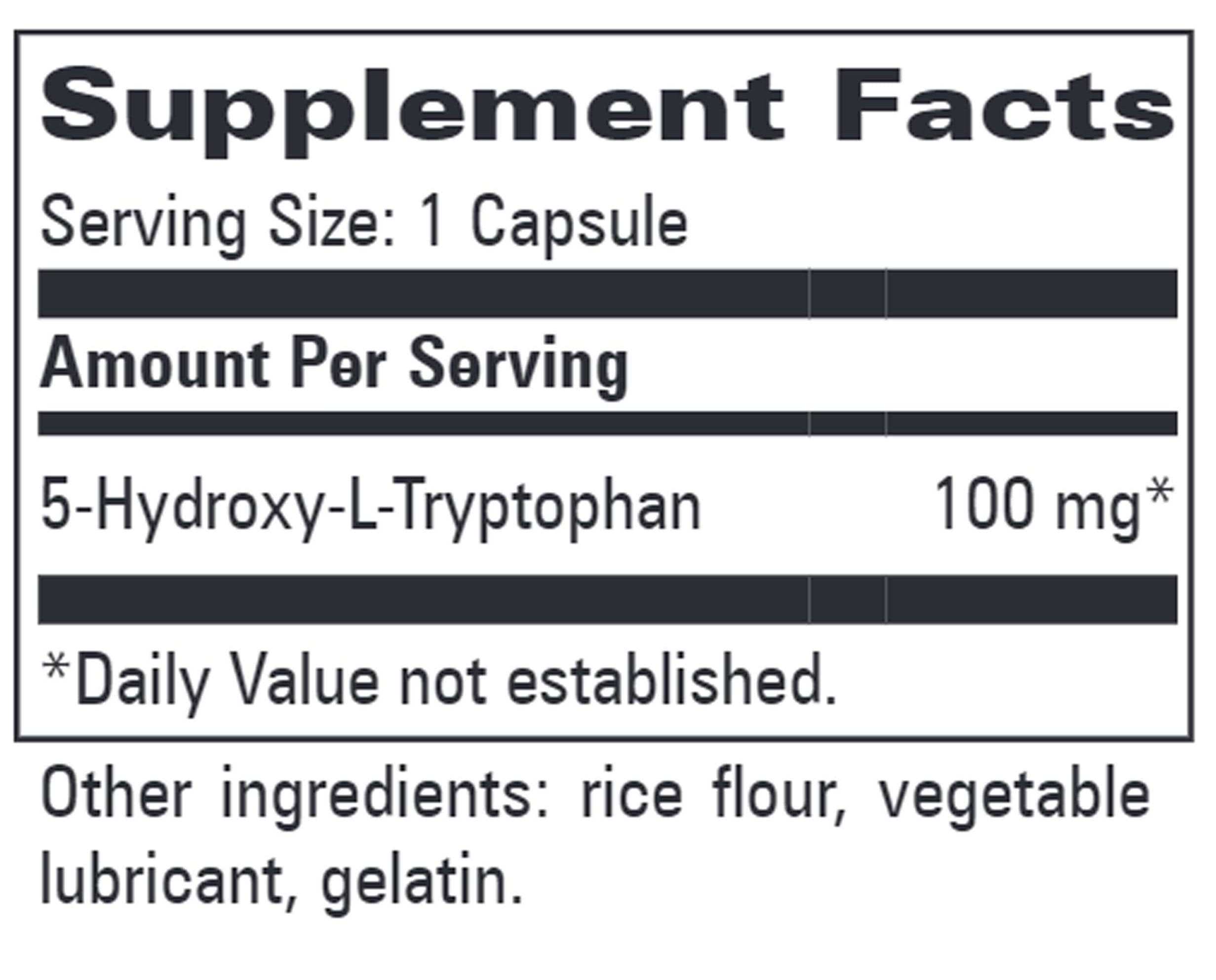Progressive Laboratories 5-Hydroxy L-Tryptophan Ingredients