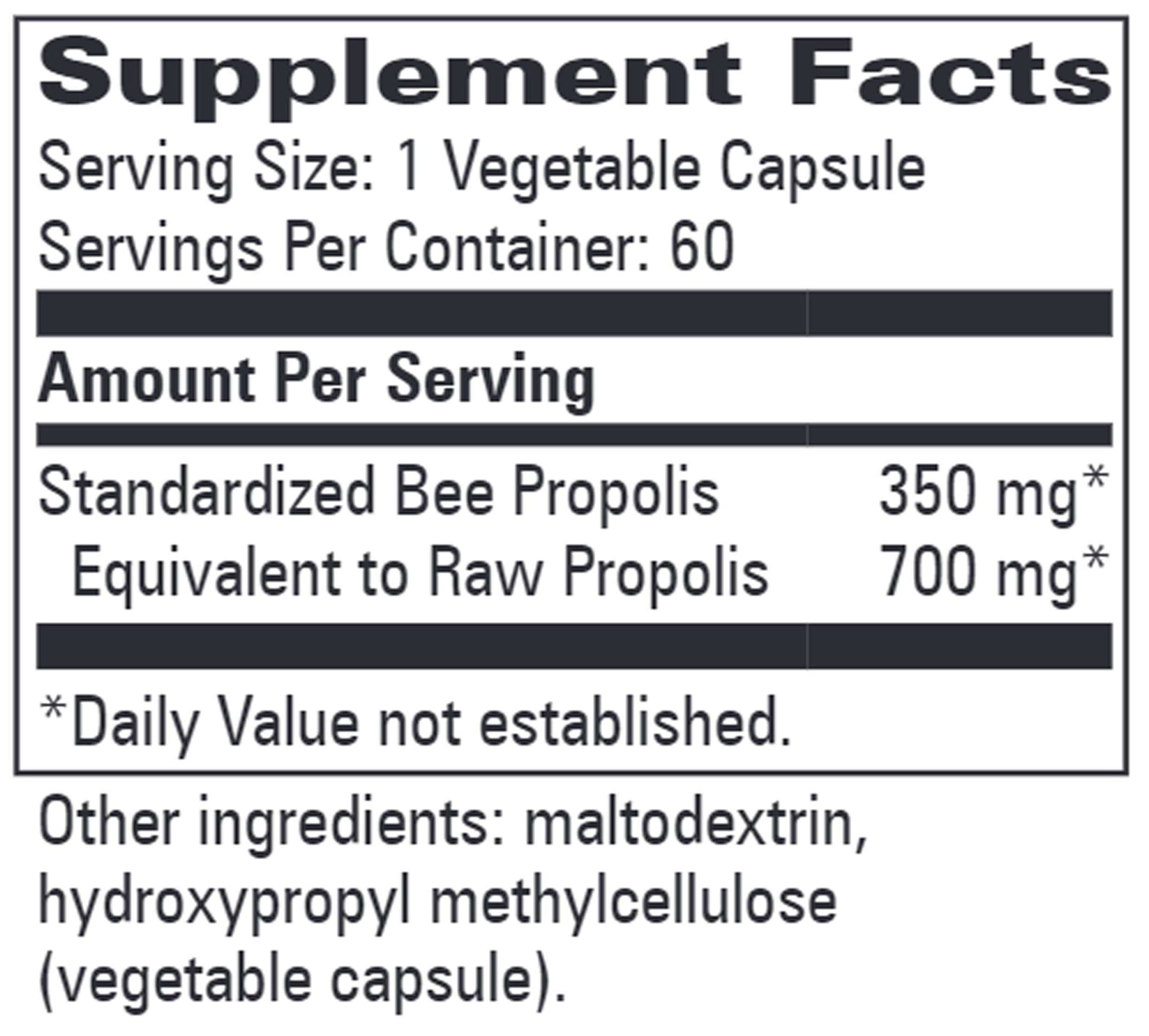 Progressive Laboratories Bee Propolis Standardized Ingredients