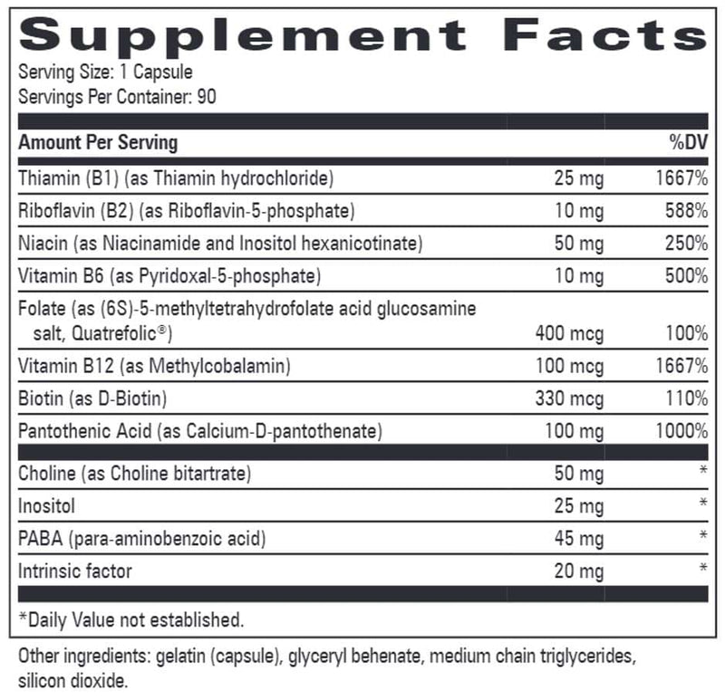 Progressive Laboratories Better B Ingredients 