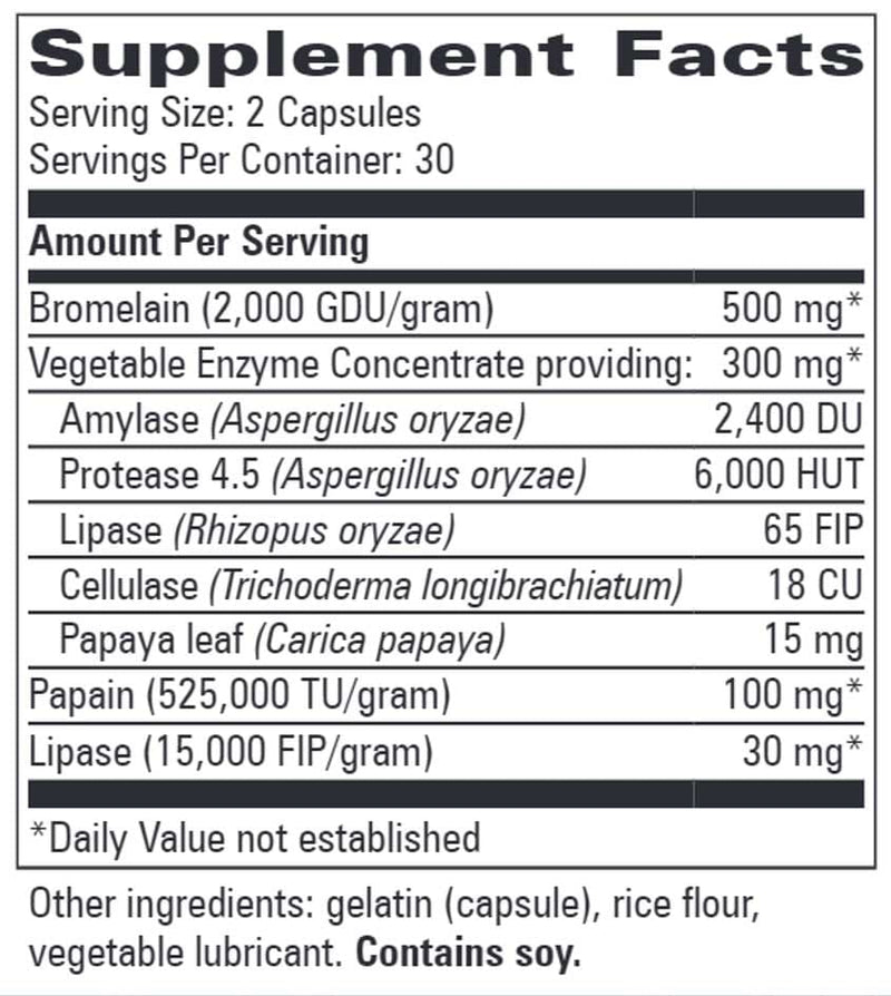 Progressive Laboratories Bromezyme Ingredients 