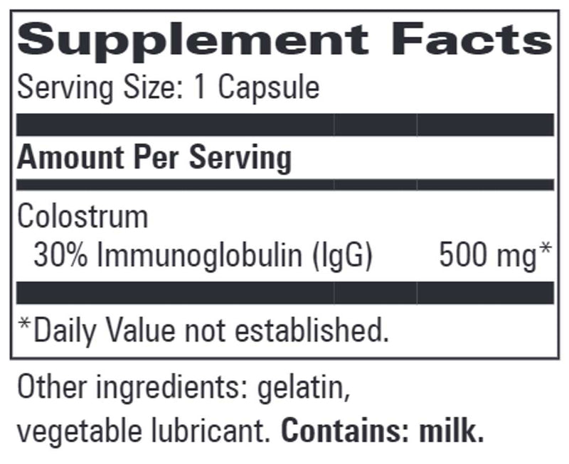 Progressive Laboratories Colostrum 500 mg Ingredients 