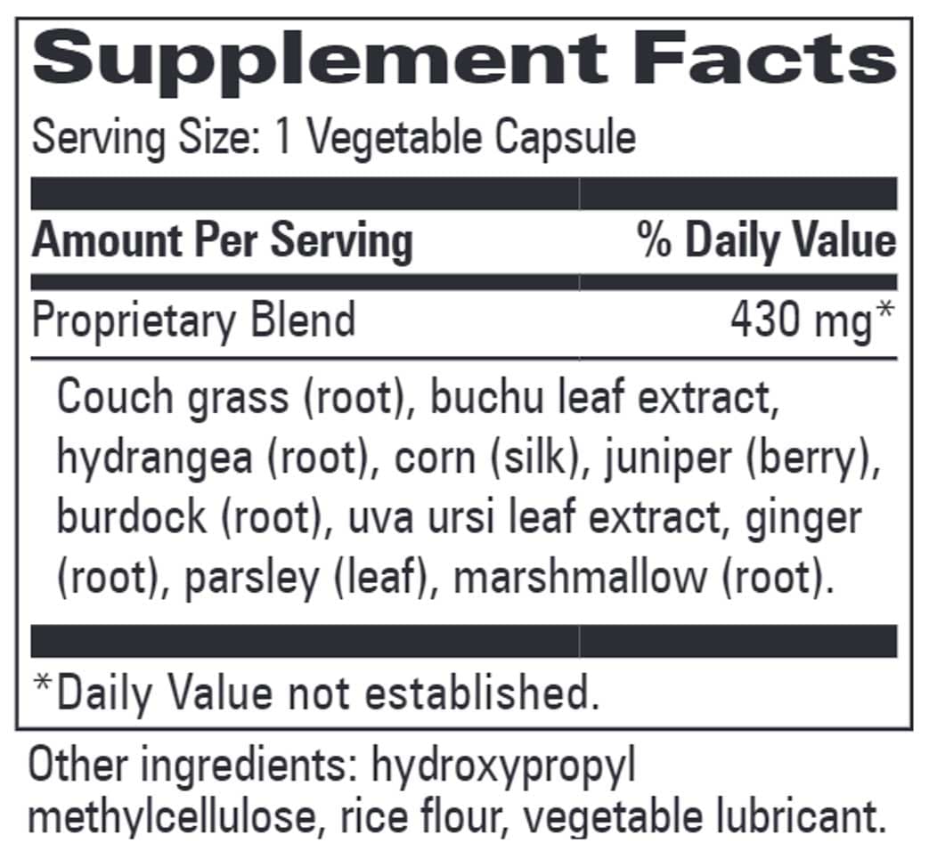 Progressive Laboratories Herbal Water Balance Ingredients 