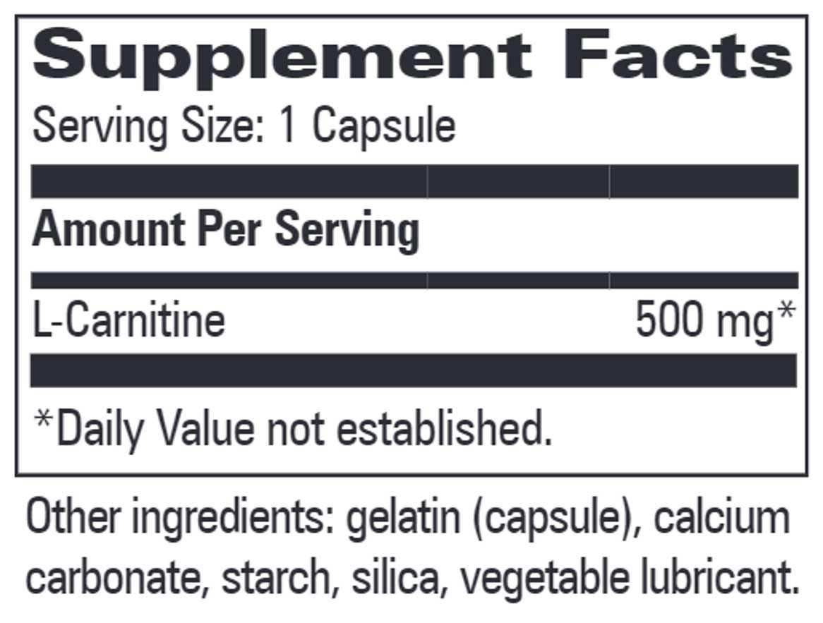 Progressive Laboratories L-Carnitine 500 Ingredients 